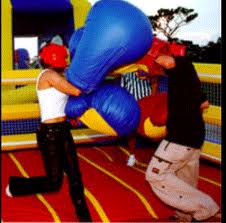 Giant inflatable boxing gloves